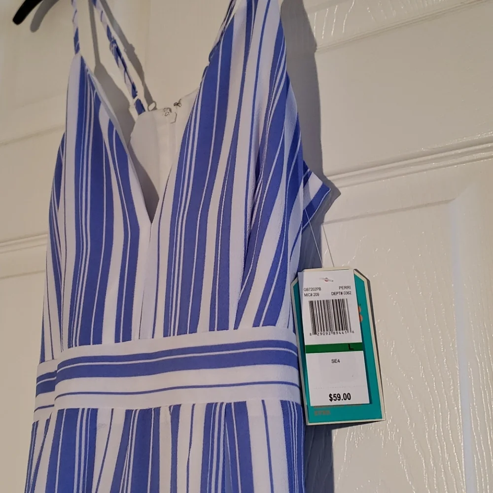 Gianni Bini Perriwinkle Striped Romper